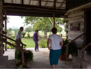 Between the cabins